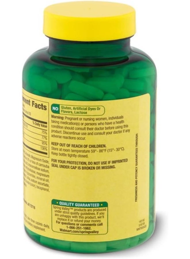 Spring Valley - Calcium Magnesium and Zinc, Plus Vitamin D3, 250 Coated Caplets - Image 3